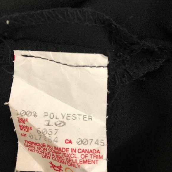JS Collections Ruffled Slit Side Lined Skirt Black Size 10 - Picture 5 of 5